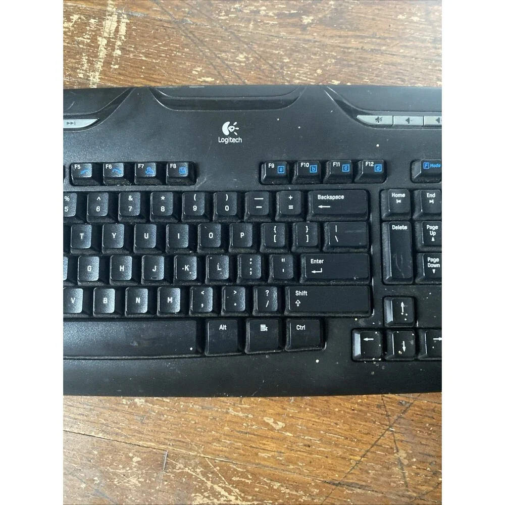 Logitech EX110 Cordless Desktop Wireless Keyboard No USB Receiver USED
